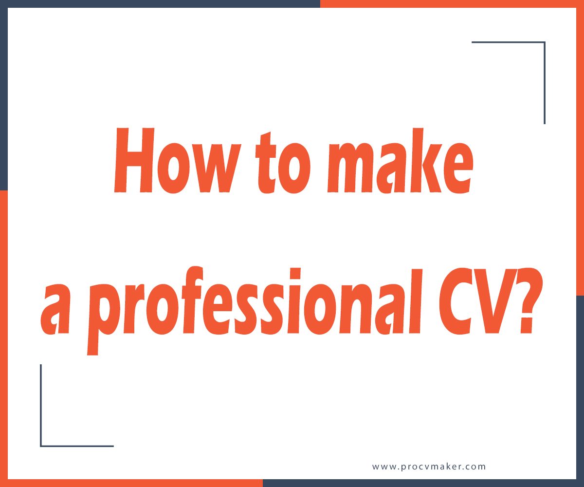 How to make a professional CV?